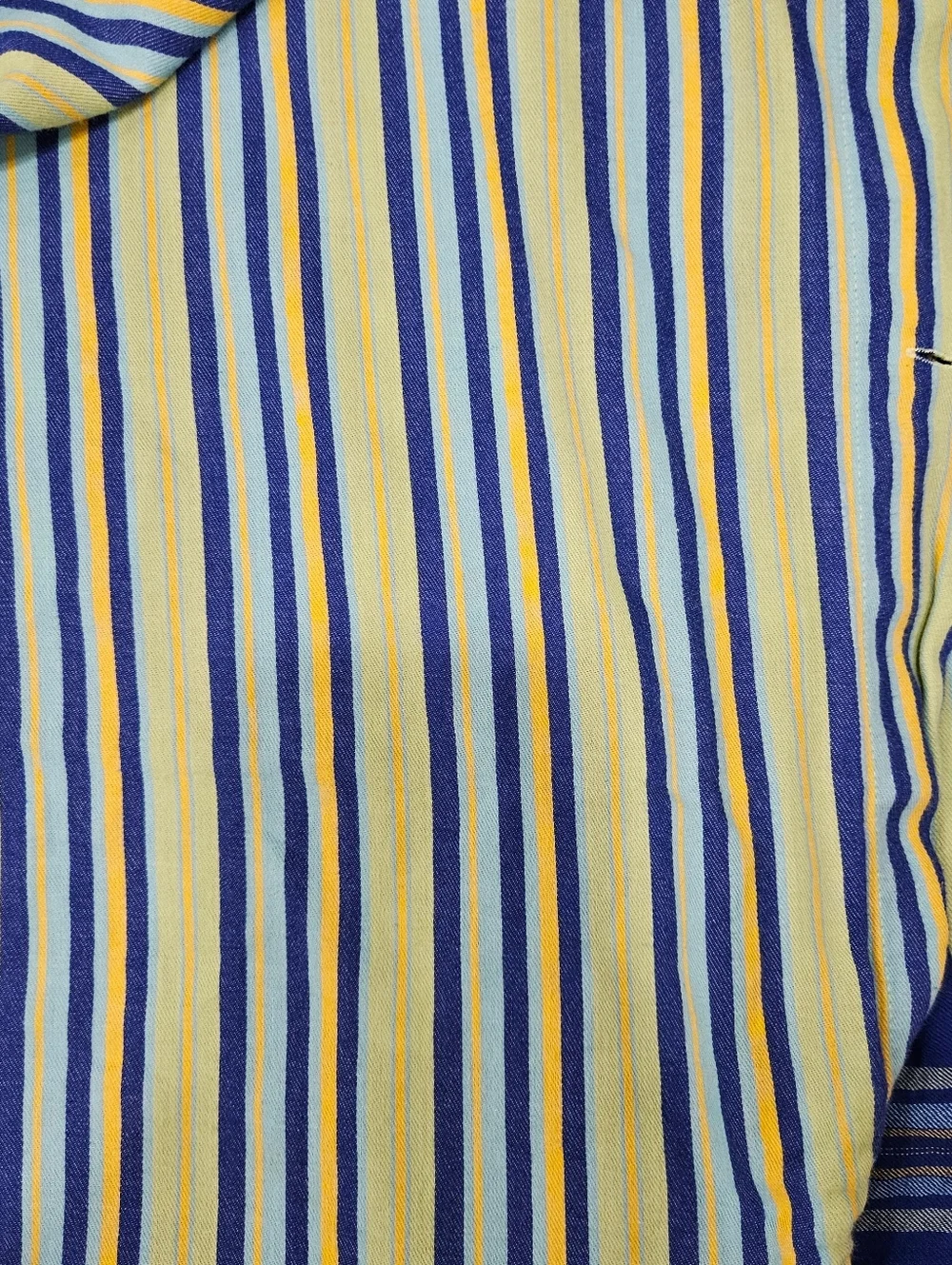 VTG Tommy Hilfiger Bright Blue Green Yellow Plaid Stripe Cotton TWIN Duvet Cover